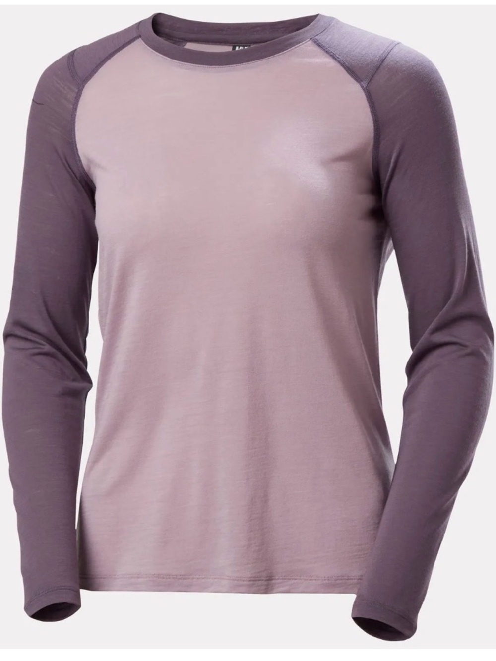 Helly Hansen Two-Tone Long Sleeve Raglan Top - Light Gray & Dark Gray